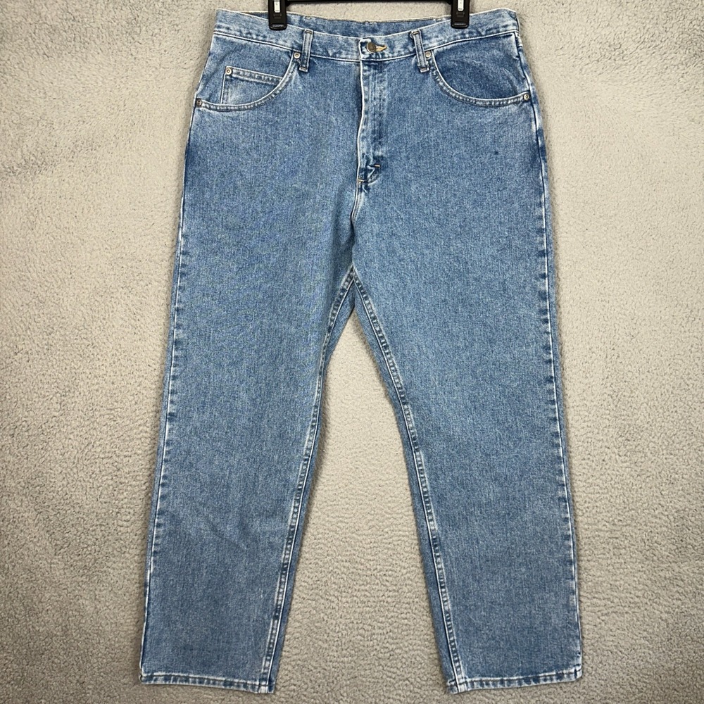 NEW Wrangler Jeans Mens 36X30 Five Star Relaxed Fit Blue Medium Wash Denim Pants
